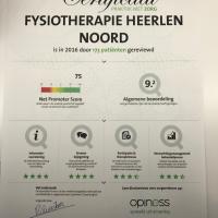 Klanten beoordelen Fysiotherapie Heerlen Noord met 9.2
